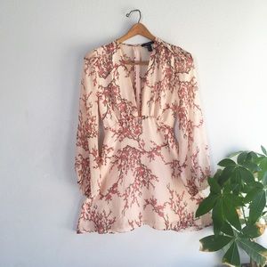 Forever 21 peach color cherry blossom mini dress